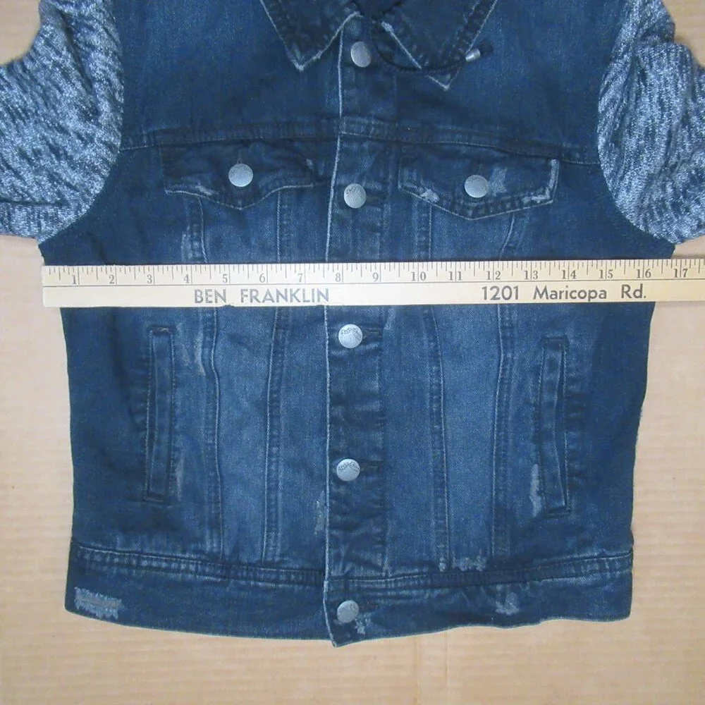 Free People Hooded Denim Jacket | Size XS - Picture 5 of 12